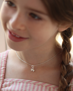Ribbon Bow Pendant & Necklace - Sterling Silver