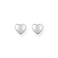 Big Puff Heart stud earrings for girls in sterling silver