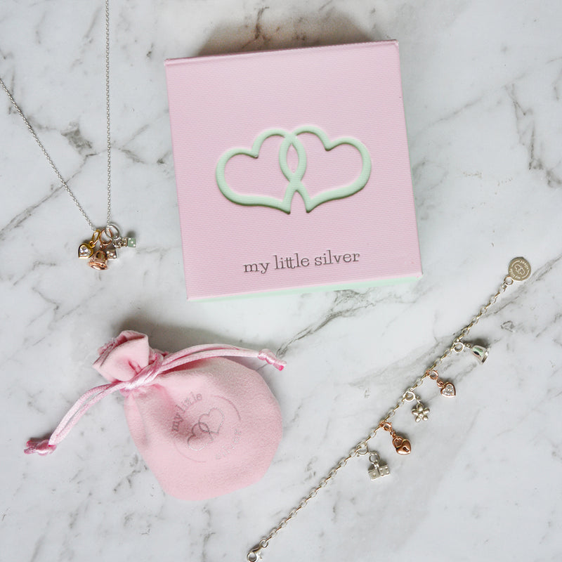 Kid's Sparkle Heart Silver Earrings - Jewellery Gift Box
