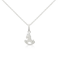 Toy Horse Necklace made in Sterling Silver on an Italian sourced necklace chain