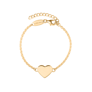 Glossy Hearts Bracelet - Yellow Gold