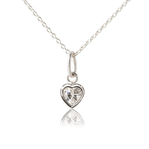 Children's Sterling Silver Heart Pendant & Necklace